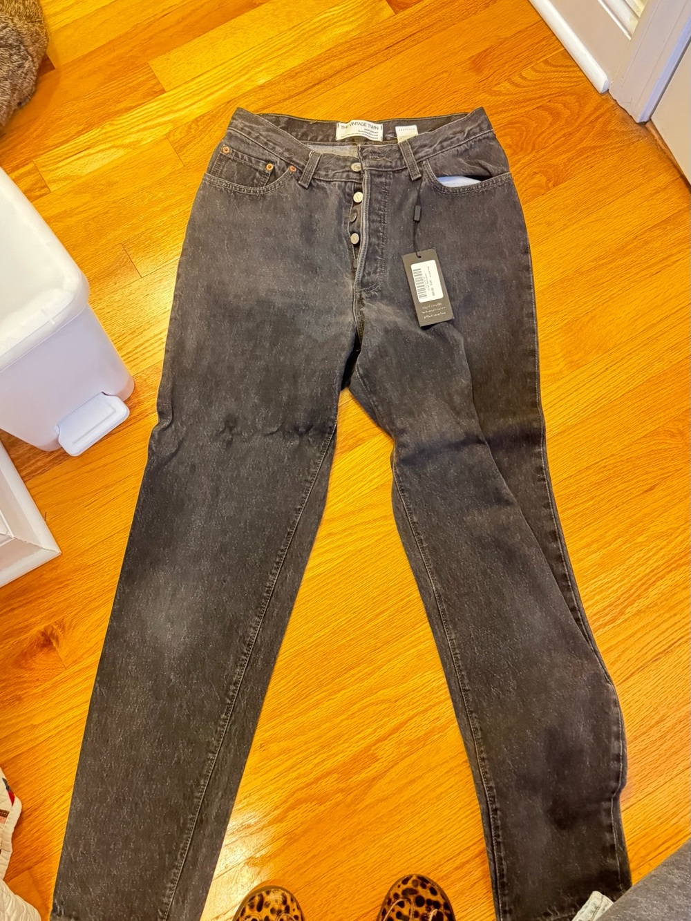 vintage 1990s Levi’s 501 womens jeans size 11 S Black USA button fly